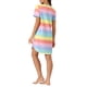 thumbnail image 3 of Camisón T-shirt de mujer INSPIRE CHIC, vestido de rayas coloridas, camisón de manga corta, 2XL, color claro, 3 of 6