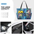 thumbnail image 4 of Rocae Colorful Winged Dolphin for Large Women's Waterproof Beach Bag Tote with 7 Pockets Pool Bag for Travel Gym Vacation, 4 of 6