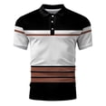 thumbnail image 4 of Polo Shirts for Men Big and Tall Solid Color Lapel Athletic T- Shirts Short Sleeve Regular Fit Stretch Golf Tee Tops with Pocket Outdoor White, L, 4 of 4
