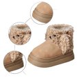 thumbnail image 4 of Aihuaihua Women's Cute Sheep Fuzzy Snow Boots, Winter Suede Ankle Booties with Warm Plush Lining Non- Sole Outdoor, 4 of 9