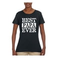 thumbnail image 2 of Wild Bobby, Best Papa Ever, Father's Day, Women Graphic Tee, Black, Small, 2 of 4