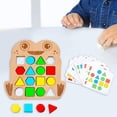 thumbnail image 5 of Shape Quick Matching Board, Wooden Interactive Battle Game, Shape Matching Game, Color Learning Board Game Frog 1Pc, 5 of 6
