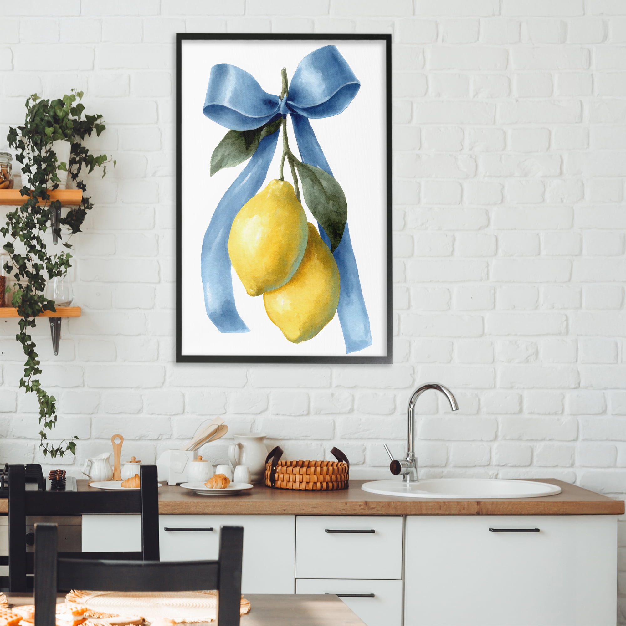 Stupell Industries Sweet & Sour Lemons Black Framed Giclee Art, design by Petal Prints Design