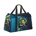 thumbnail image 2 of Easygdp Largemouth Bass Fish Bolsa de Gimnasio, Bolsa de Viaje Duffel, Bolsa de Fin de Semana con Compartimentos, Bolsa de Mano para Noche, 2 of 7
