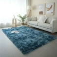 thumbnail image 3 of Quinlirra Promotion Nordic Tie Dyed Gradient Silk Wool Carpet, Living Room Long Wool Coffee Table Mat, Bedroom Covered With Plush Bedside Blanket, Household Floor Mat 62X31in Mothers Day Gifts, 3 of 3