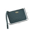 thumbnail image 5 of XOXO Women’s Large Teal & Black Gingham Saffiano Solid / Patterned Wristlet Wallet, 5 of 5