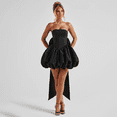 thumbnail image 4 of EASYBRAUS Women Strapless Bow Backless Mini Dress Sexy Summer A Line Party Dress, 4 of 8