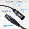 thumbnail image 4 of Adaptador DMX Cable Matters de 3 pines macho a 5 pines hembra, paquete de 2, 4 of 7