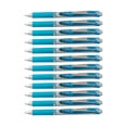 thumbnail image 1 of Pentel EnerGel Deluxe RTX Retractable Liquid Gel Pen, Medium Line, Metal Tip, Sky Blue Ink, Box of 12 (BL77-S), 1 of 8