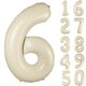thumbnail image 1 of Globo número 6 Yeodong de 102 cm color blanco crema, 1 of 7