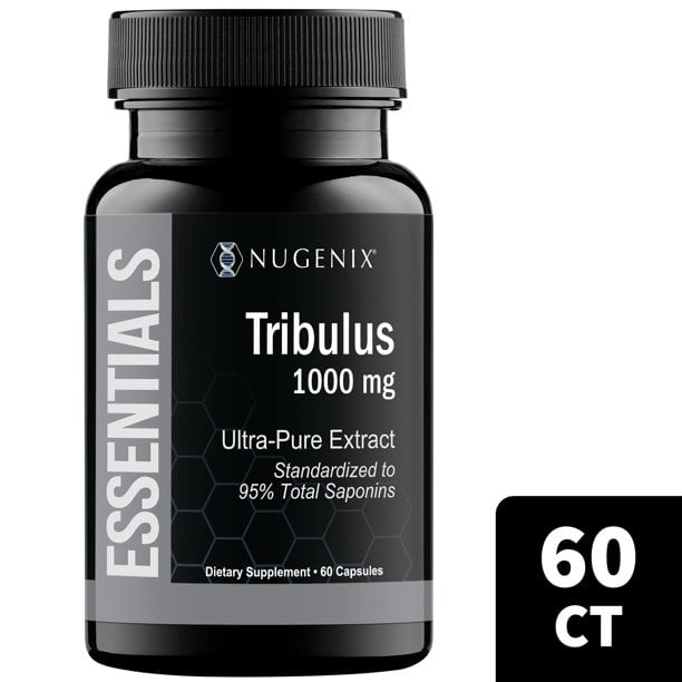 Nugenix Essentials Tribulus Terrestris Extract - 95% Total Saponins, 1000mg High Potency, Extra Strength - 60 Count