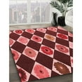 thumbnail image 3 of Ahgly Company Machine Washable Indoor Round Transitional Cranberry Red Area Rugs, 7' Round, 3 of 7