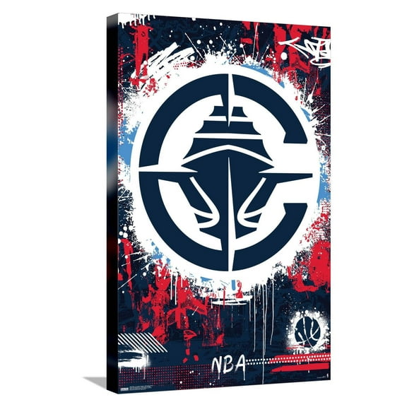 NBA Los Angeles Clippers - Maximalist Logo 24 Canvas Wall Poster, 14.725" x 22.375"