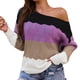 thumbnail image 1 of Gibobby Suéter para mujer, Suéter de Manga Larga algodón con Cuello Redondo Suéter para Mujer(Morado,G), 1 of 5