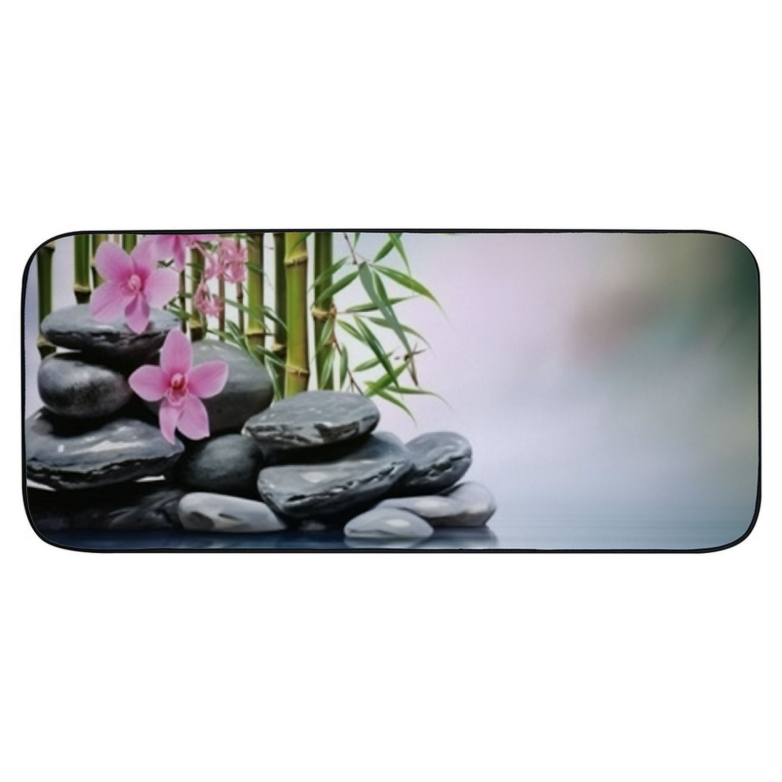 Qinduosi Welcome Doormat Indoor Outdoor Patio Zen Spa Bamboo Door Mats Non-Slip Entrance Mat for Home,Outside Entry,Yard,Floor,Patio  19.68*47.24 in
