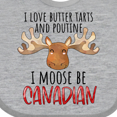 thumbnail image 4 of Inktastic I Love Butter Tarts and Poutine I Moose Be Canadian Pun Boys or Girls Baby Bib, 4 of 4