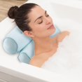 thumbnail image 7 of Tencel Spa Bathtub Pillow, Ultra Soft Bath Pillows for Tub Neck and Back Support, Quick Dry Bath Tub Pillow Headrest for Bathtub, Jacuzzi, Machine Wash - Light Blue, 7 of 7