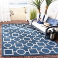 thumbnail image 3 of Safavieh Courtyard Archimedes Geometric Indoor/Outdoor Area Rug, Navy/Beige, 5'3" x 7'7", 3 of 10