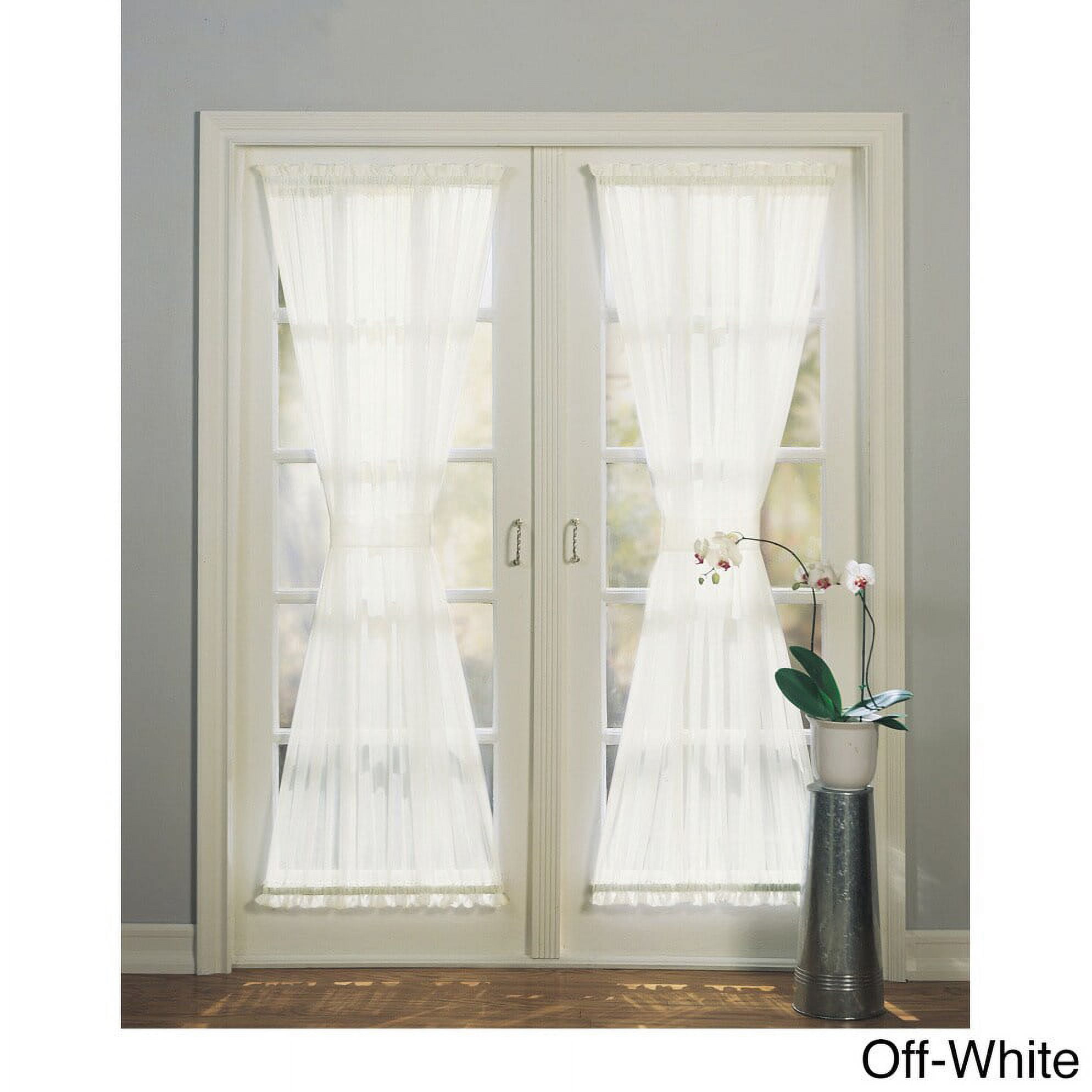 Sun Textile Voile Rod Pocket Door Panel Curtain