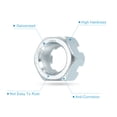thumbnail image 4 of Tuerca hexagonal ranurada 1"-12, tuercas hexagonales de acero al carbono grado 6.8, plateadas, 1 paquete, 4 of 5