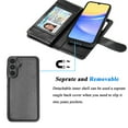 thumbnail image 5 of For Samsung A15 6.5" 2024 Case, Samsung Galaxy A15 6.5" 5G Wallet Case, Tiflook PU Leather Card Holder Flip Cover [Detachable Magnetic] Black, 5 of 6