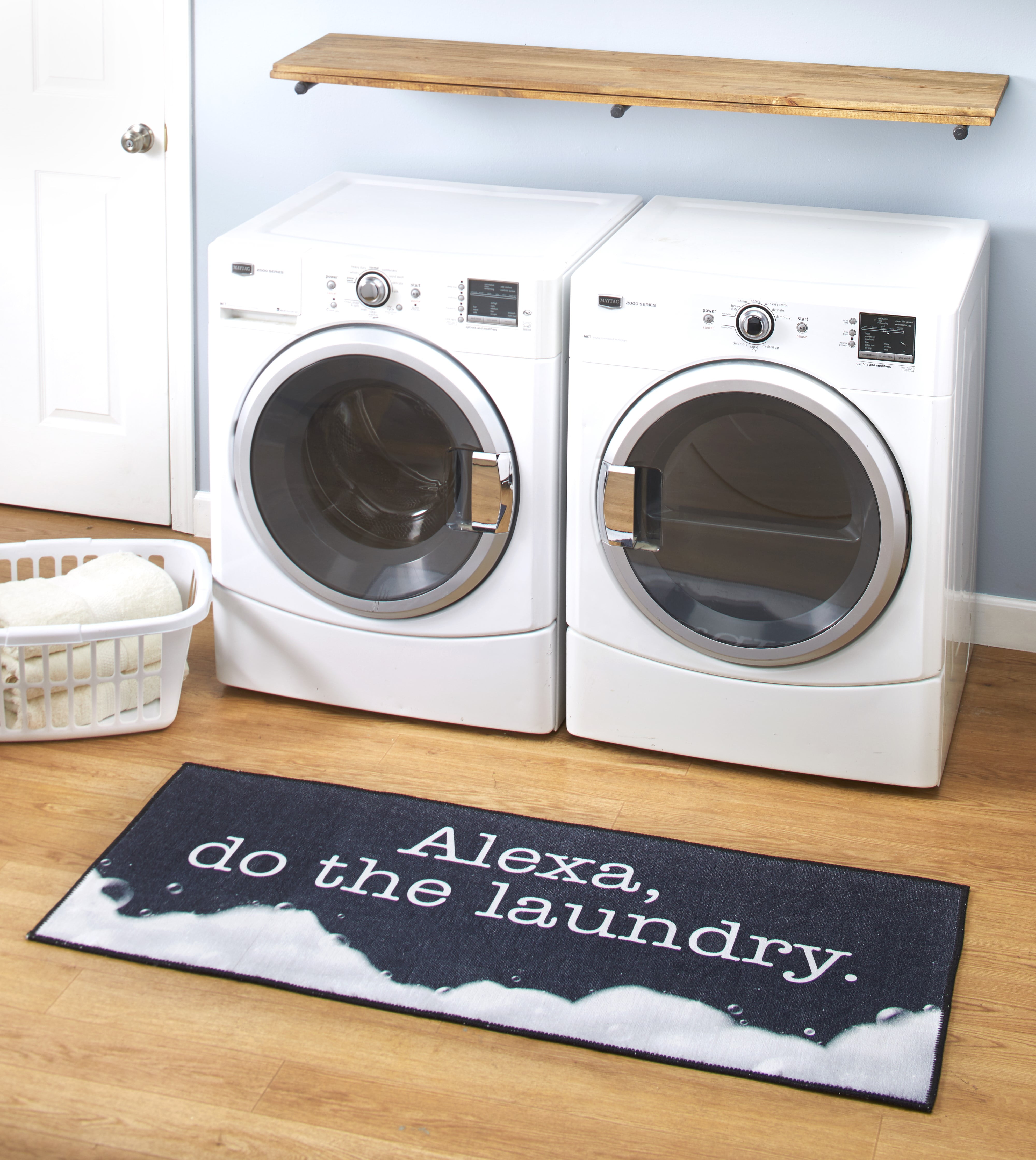 Alexa 24" x 56" Grip-Back Woven Printed Rug Laundry Room Mat Runner 