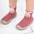 thumbnail image 5 of Baby Toddler First Walking Non-Skid Shoes Infant Boys Girls Soft Sole Fashion Breathable Knitted Mesh Socks Shoes Slip-on Slippers(909-PinkCat-L), 5 of 5
