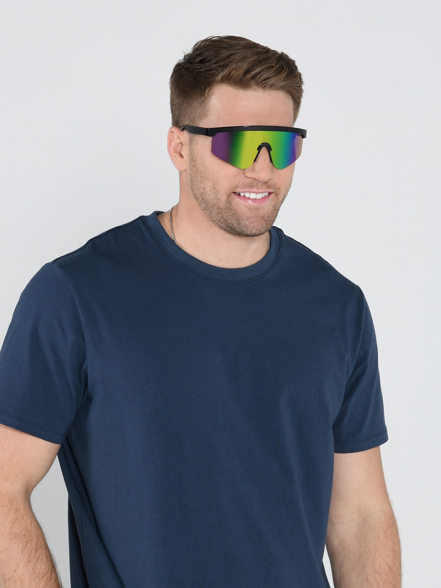 Panama Jack x Foster Grant Black Wraparound Men's Sunglasses