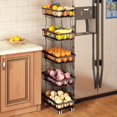 thumbnail image 1 of Fruteros de Cocina Modernos 5 Niveles, Mueble Cesta Organizador de Frutas y Verduras, Carrito Organizador Cocina Estrecho, Carrito de Almacenamiento Delgado Metal para Cocina, Baño, Lavadero, 1 of 7