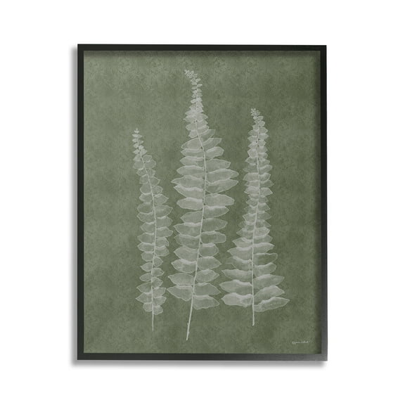 Stupell Industries Green Rustic Botanicals Botanical & Floral Painting Black Framed Art Print Wall Art, 24 x 30