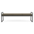 thumbnail image 4 of Lesro Gansett Steel and Fabric Waiting Room Guest 3-Seat Bench in Charcoal/Adler Peppercorn Brown, 4 of 5