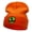 Orange, variant on Tennis Racquet Logo Embroidered Long Knitted Beanie - Orange OSFM