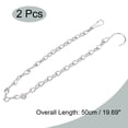 thumbnail image 2 of Unique Bargains 50cm Extension Lighting Chain S Hook Hanging Chains Silver Tone 2 Pack, 2 of 6
