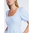thumbnail image 4 of Scoop Women’s Pleated Mini Dress with Puff Sleeves, Sizes XS-XXL, 4 of 5