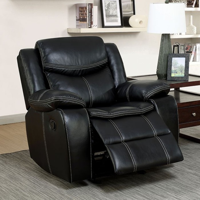 Transitional Recliner Chair, Black - Walmart.com - Walmart.com