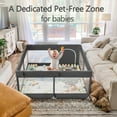 thumbnail image 3 of Pkinoicy Baby Playpen with Mat, Small Baby Play Pen(47x47inch), Playpen for Babies and Toddlers, Baby Pen for Apartment, 3 of 7