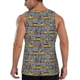 thumbnail image 3 of Easygdp Modern Excavator Men's Tank Top, Sleeveless Muscle T Shirts, Breathable, Quick-Dry, Loose for Gym, Running, Fitness - Medium, 3 of 9