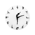 thumbnail image 2 of Creative Mute Decorative Yoga Wall Clock Living Room Decorative Wall Clock, 2 of 7