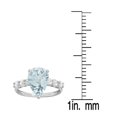 thumbnail image 3 of Sterling Silver with Natural Aquamarine and White Topaz Eangagement Ring, 3 of 3