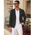 thumbnail image 3 of COOFANDY Mens Business Casual Blazer Slim Fit Sport Coat Wedding Dinner Holiday Tuxedo Jacket, 3 of 7