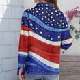 thumbnail image 3 of Iaqnaocc 4th Of July Outfits for Women Patriotic American Flag Stars Striped Blouses America 250 Shirt Festival Button-Down Collared Shirt Lightweight Long Sleeve Tee Top Deep Red XXL, 3 of 4