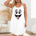 thumbnail image 5 of Tnhcen Plus Size Nightgown Women, Cute Print Double Spaghetti Straps Nightdress, Soft Polyester Spandex Double - Sided Fleece Loose Sleepwear, Comfortable Pajama Dress Sizes S - 2XL, 5 of 6