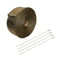 thumbnail image 1 of COMPUKAS Motorcycle Exhaust Wrap 1Pcs Fiber Coffee for Effective Heat Reduction, 1 of 8