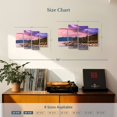 thumbnail image 3 of Elephant Stock Idyllic Lake Tahoe Wall Art - Horizontal Multi Panel Canvas - Living Room Wall Decor - Nature Multi Panel - Green And Pink Decor - 30" x 18", 3 of 4