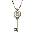 thumbnail image 1 of Ukiyo-e Wing Flower Tree Japan Key Necklace Pendant Tray Embellished Chain, 1 of 3
