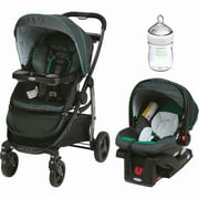 Angle View: Graco Modes Click Connect Travel System, Albie with Nuk Simply Natural 5oz Bottle, 1-Pack