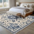 thumbnail image 4 of 6'x9' Area Rugs, Blue Boho Indoor Outdoor Area Rug for Living Room Bedroom, Rustic Southwestern Ethnic Geometric Washable Bathroom Rugs Kitchen Floor Carpet Mats Home Decor Aesthetic, 4 of 8