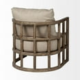 thumbnail image 5 of Mercana Skylar II Tan Fabric Covered Cushioned Demi-Lune Wooden Frame Chair, 5 of 5