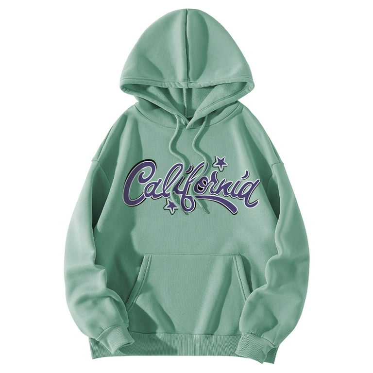 HSMQHJWE Lilicloth Sweatshirts For Women Zip Up Womens Sweatshirt Women  Letter Print Hooded Round Neck Loose Sweatshirt Casual Long Sleeve Pullover  Sweatshirt Ladies Lightweight Quilted Jackets - Walmart.com