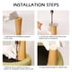 thumbnail image 2 of Patas para muebles de madera 4 piezas Patas de repuesto c贸nicas inclinadas de madera maciza Patas para muebles con placas de montaje y tornillos, 2 of 2